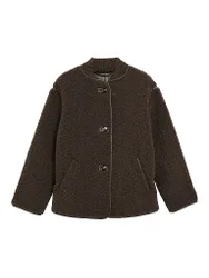 Veste imitation fourrure marron S