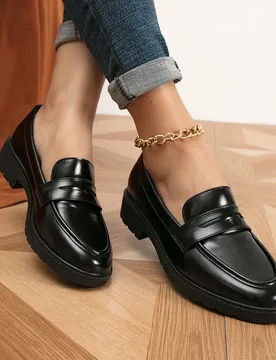 Bailarinas minimalistas negras para mujer, Otoño 2025, Elegantes mocasines de punta redonda EUR38 - Shein - FashionsVida