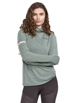 Adv Subz Wool 2 Long Sleeve T-shirt Thyme / Melange XS Women - Craft - FashionsVida