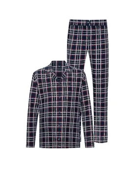 Pyjama FLANADIAN yacht blue dunkelblau XXL herren - Mey - FashionsVida