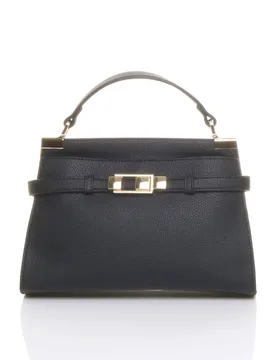 Women's Satchel Top Handle Mini Tote Grab Bag in Black - Black - Size: One Size - Ajvani - FashionsVida