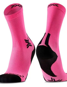 Calzini Run Discover Crew Fluo Pink / Black EU 35-38 - X-SOCKS - FashionsVida