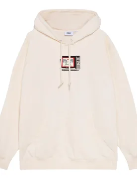 Felpa uomo tv premium pullover fleece - unbleached - OBEY - FashionsVida
