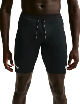 Cuissard respirant avec sous-short intégré - M Nike Dri-Fit ADV Aeroswift Short Tight Black Summit White - Taille L - Noir - Nike Running - FashionsVida
