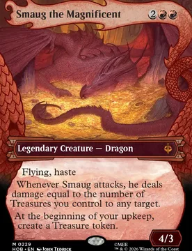 Smaug the Magnificent (Dragon Hoard Frame Foil) The Hobbit - Magic: The Gathering - FashionsVida