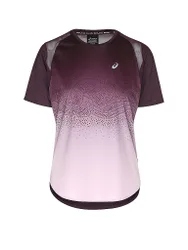 Camiseta de running para mujer Road Fade rojo oscuro L