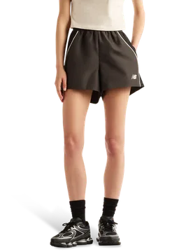 Trackside Donna - Pantaloncini Nero - Taglia XS - Poly Jersey XS - New Balance - FashionsVida