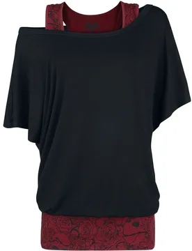 T-Shirt - When The Heart Rules The Mind - 4XL bis 5XL - für Damen - Größe 5XL - schwarz - Frauen - female - Black Premium by EMP - FashionsVida