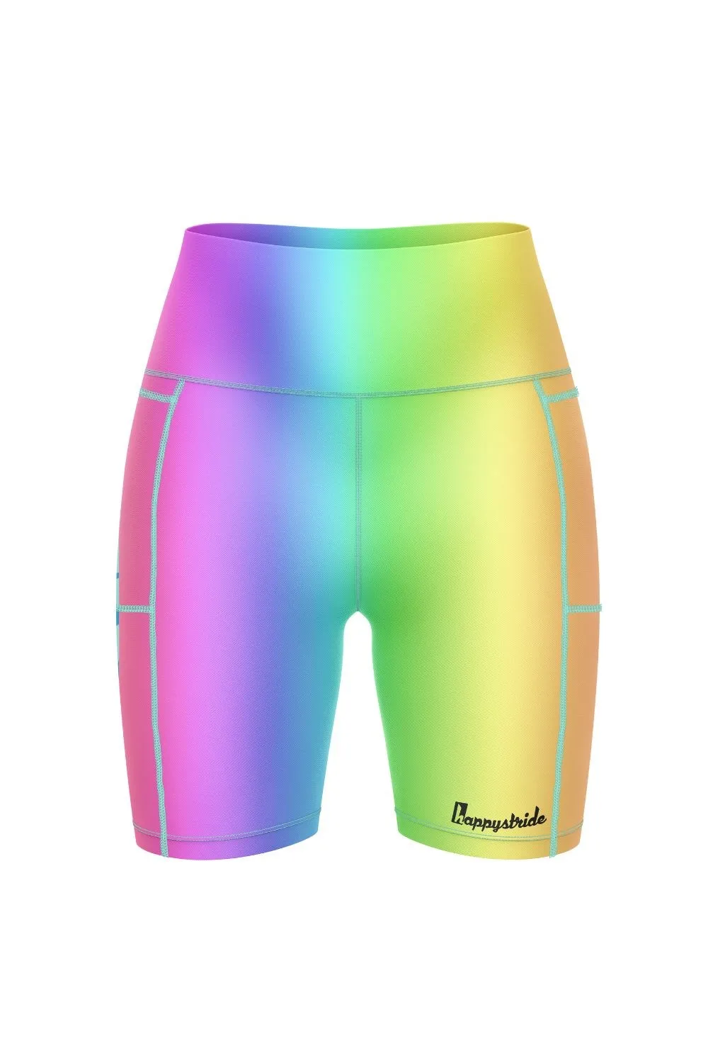 Womens Rainbow Rush Fitted Shorts - - Size: 3XL - happystride - FashionsVida