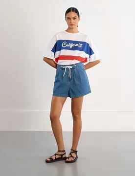 Short de mujer corto vaquero con lazada - Lili Sidonio - FashionsVida