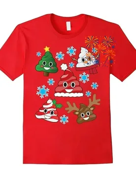 Funny Christmas Poop Cute Holiday Snowflake T-Shirt Men's Cotton Short Sleeve O-Neck T Shirt New S-3XL - Aliexpress - FashionsVida