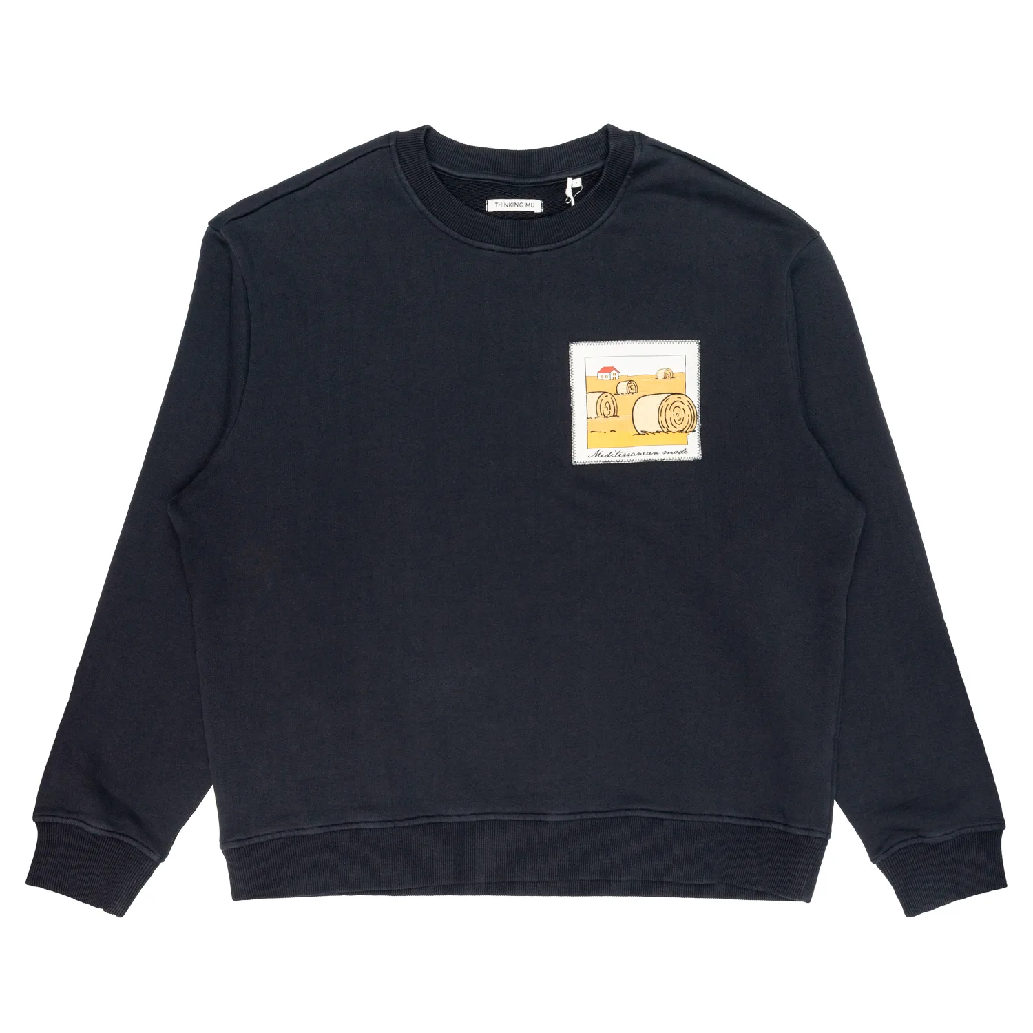 Felpa Uomo Straw Camp Navy leon - Thinking MU - FashionsVida