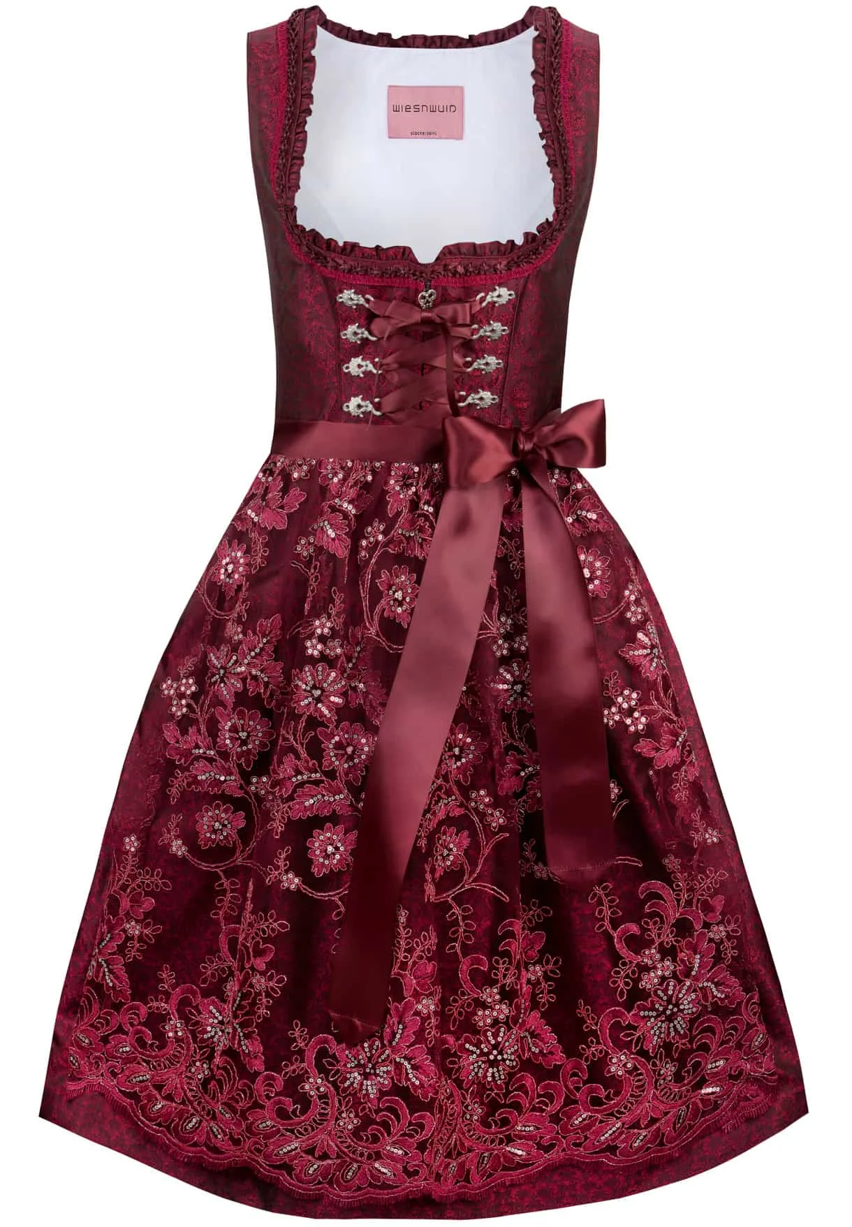 Dirndl Eva (rot, Gr. 42) von Wiesnwuid für Damen, 100% Polyester - Stockerpoint - FashionsVida