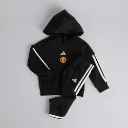 Manchester United x Infant Essentials Hooded Jogger Set Black 6-9M