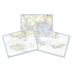 Marseilles-san Remo Marine Chart Blue / White One Size unisex