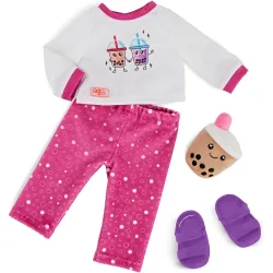 Ropa de muñeca Outfit Pijama con peluche