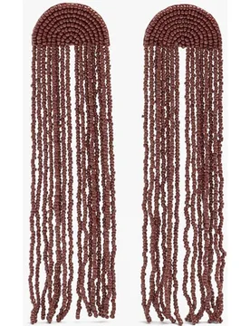 Pendientes con flecos de cuentas decorativas - Parfois - FashionsVida