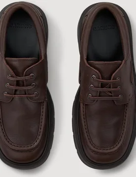 Mocasines de hombre de piel con suela gruesa - sandro - FashionsVida