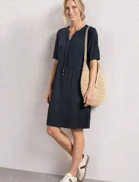 Knielanges Kleid mit Schleifendetail female Blau - Street One - FashionsVida