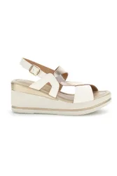 Sandali burro champagne con zeppa MK3313258 39
