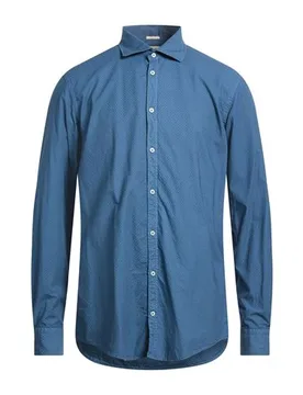 Hemd Herren Azurblau S Herren - Massimo Alba - FashionsVida