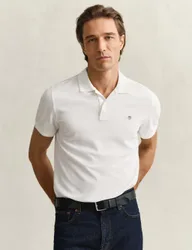 Pure Cotton Piqué Polo Shirt White male