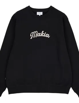 Makia Felpa Label Black L - Makia - FashionsVida