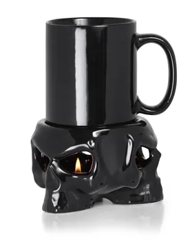 Gothic Tasse - Tasse mit Tassenwärmer Skull - schwarz - None - unisex - Alchemy England - FashionsVida