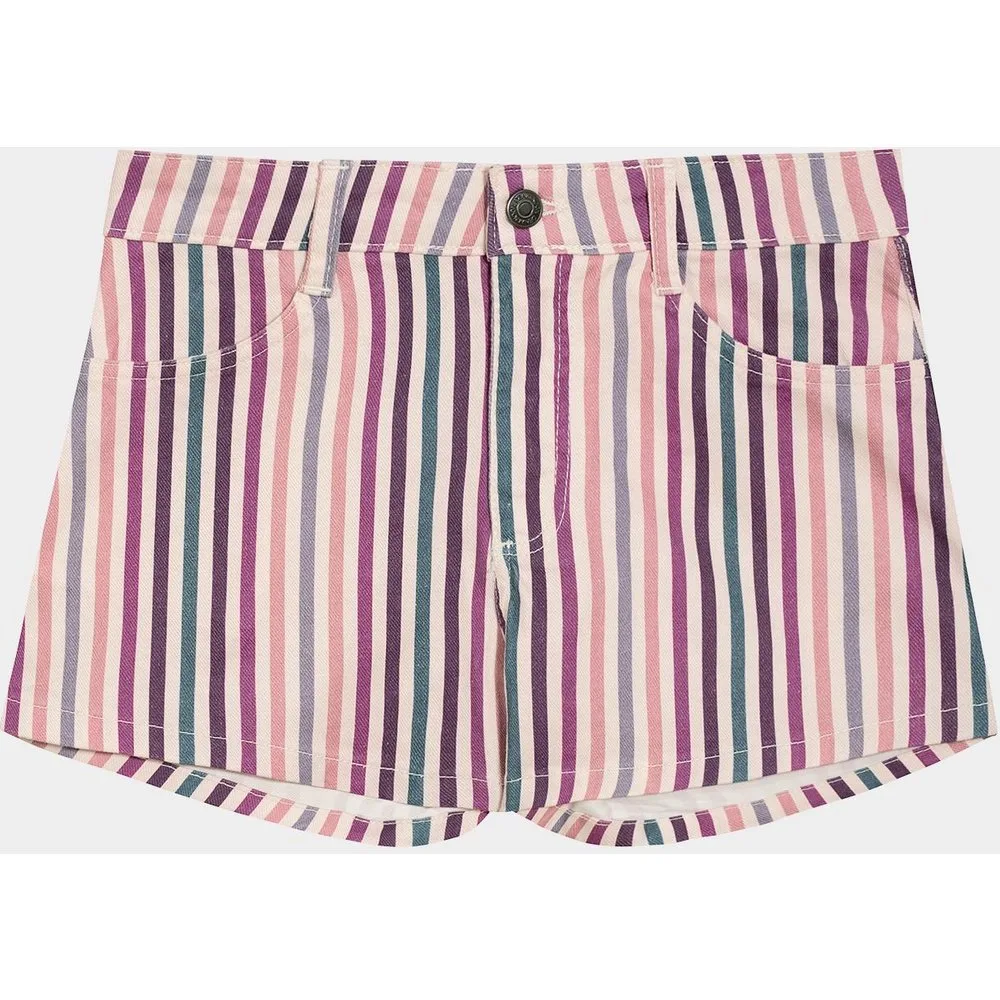 Shorts de mujer de talle medio con rayas - Noon - FashionsVida