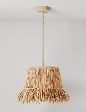 Cables Lampe Suspendue With Bulb Honolulu With Raffia Shade Transparent One Size - Creative - FashionsVida