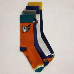 Woodland Animal Organic Ankle Socks - 4 Pairs