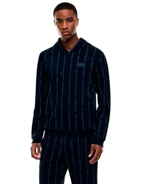 Ea7 Felpa Con Zip 7m001392_af12660 Armani Blue / Light Blue Fancy XL - Emporio armani - FashionsVida