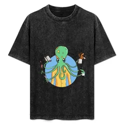 Super Octopus T-Shirt Relaxed Fit Casual Short Sleeve Top