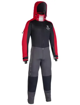 Combinaison Néoprène à Manches Longues Avec Fermeture éclair Dans Le Dos Fuse 4/3 Mm Black / Red 3XL - Ion - FashionsVida