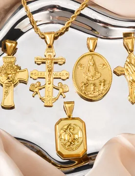 Caravaca De La Cruz Crucifix Pendant Christian Angels and Christ in Relief Stainless Steel Caravaca Cross Charms - Aliexpress - FashionsVida