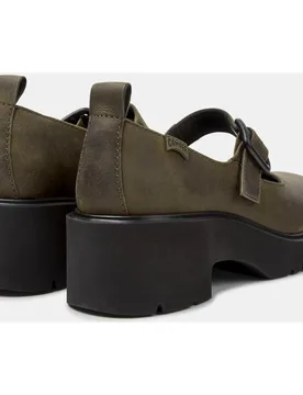 Merceditas con tacón de mujer milah de piel con hebilla - Camper - FashionsVida