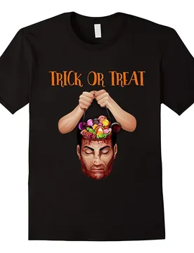 Trick or Treat Scary Halloween Human Head T-Shirt. Summer Cotton Short Sleeve O-Neck Mens T Shirt New S-3XL - Aliexpress - FashionsVida