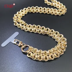 Cm Bevel Design Anti-lost Phone Lanyard Rope Neck Strap Portable Double Ring Aluminum Phone Chain Accessories Gift Outdoor