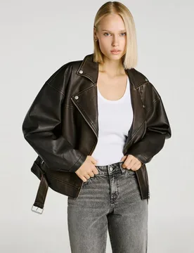 Jack & Jones - Cazadora biker de mujer cremallera cruzada - jack & jones - FashionsVida