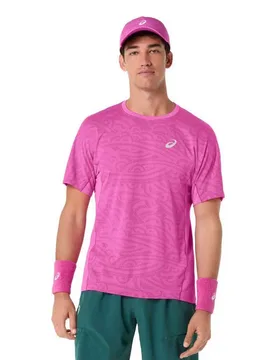 Match Jacquard Short Sleeve T-shirt Digital Sakura 2XL - Asics - FashionsVida