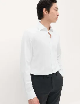 Regular Fit Ultimate Jersey Shirt White male - M&S - FashionsVida