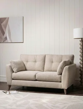 AND STONEHOUSE Ellis Medium 2 Seater Sofa Ecru - Barker - FashionsVida