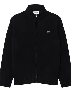 Wool Zip-Up Sweater Black XXL Herren - Lacoste - FashionsVida