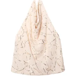 Blusa de gasa bordada con lazada al cuello de mujer