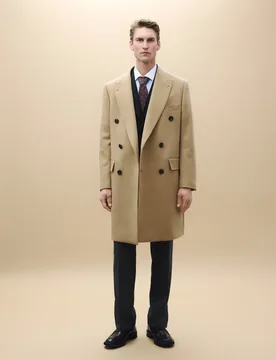 Abrigo cruzado de hombre en 100% pelo de camello de Loro Piana - Emidio Tucci - FashionsVida
