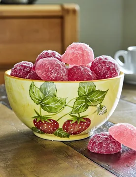 Waldbeer-Gelee in Keramik-Schale mit Erdbeermuster 150g - 3Pagen - FashionsVida
