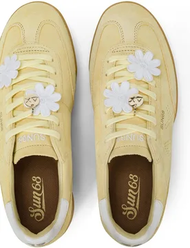 Zapatillas deportivas de mujer de piel con logo picado - sun68 - FashionsVida