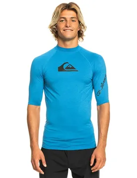 Rash Guard Manches Courtes Alltime Snorkel Blue Heather 2XL - Quiksilver - FashionsVida