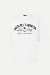 Loose Fit T-shirt mit Logoprint Weiß M