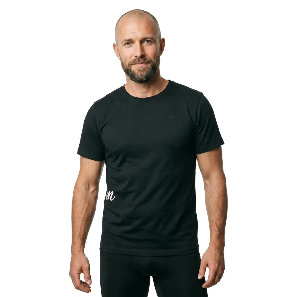 Script Short Sleeve T-shirt Black 2XL Men - Westin - FashionsVida